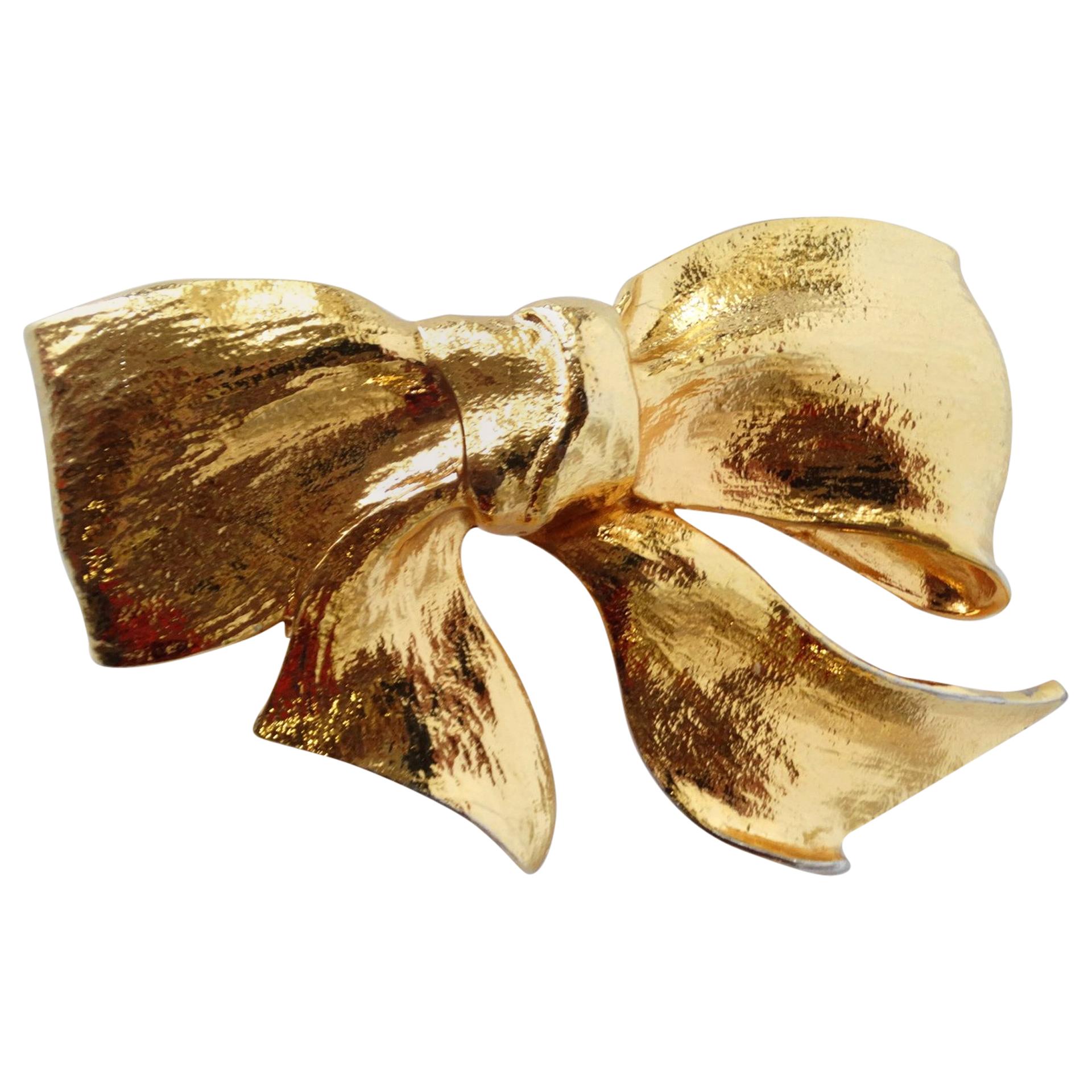 1983 Christopher Ross Bow Statement Belt Buckle For Sale