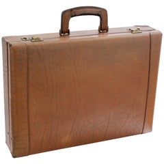 Renwick Canada Bullhide Leather Briefcase Business Travel Case 1970s Vintage