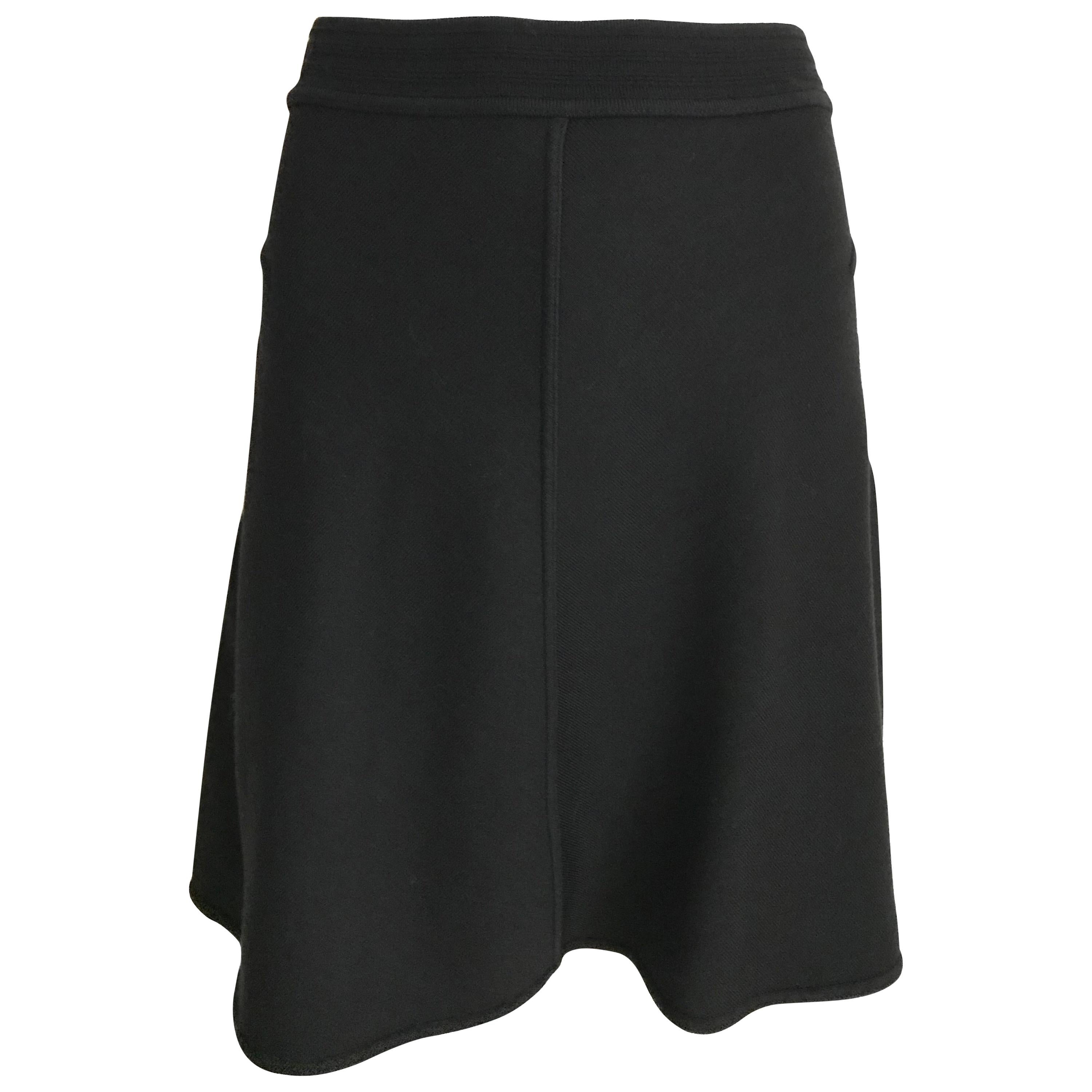 Black stretch knit skirt with butterfly pattern AlaÏa For Sale at 1stDibs