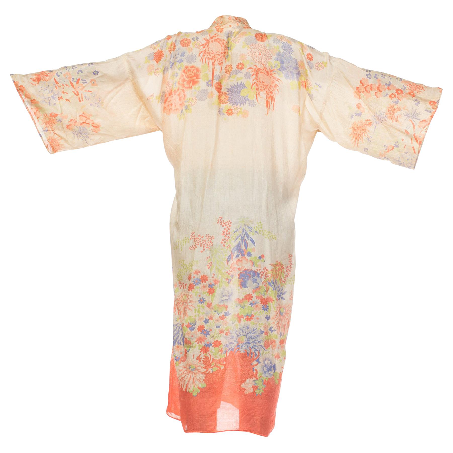 1920s Lightweight Silk Japanese Kimono