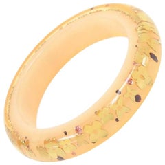 Louis Vuitton Beige Resin Inclusion Bangle Bracelet