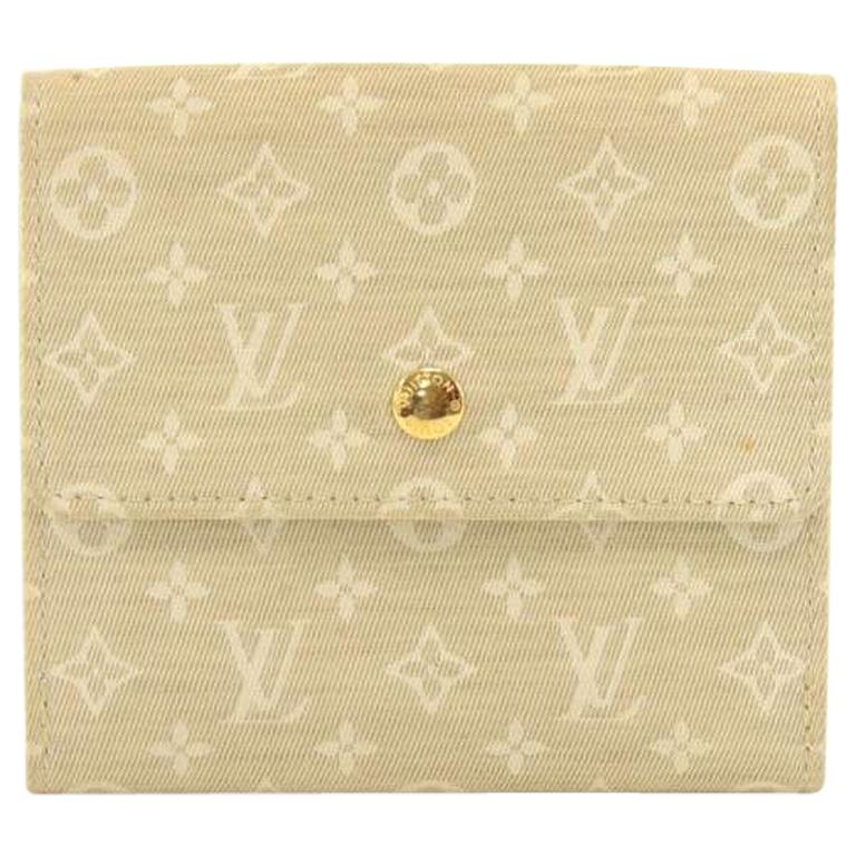Louis Vuitton Dune Off White Monogram Idylle Trifold Wallet For Sale