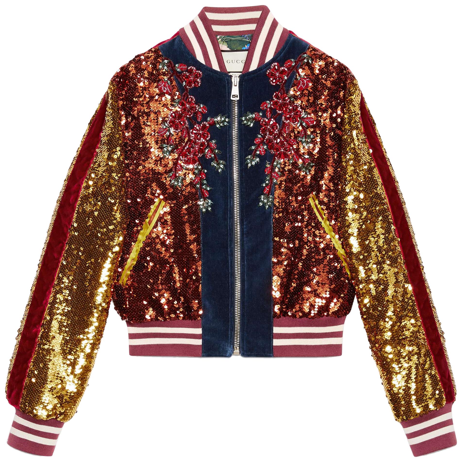 Gucci Colorblock Pattern Varsity Jacket