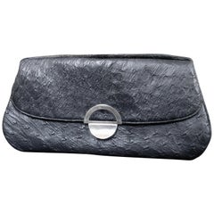 Vintage 1930 French Art Deco Ostrich Skin Handbag