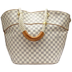 LOUIS VUITTON Azur Damier Canvas Pampelonne GM Bag