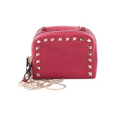 Valentino Rockstud Camera Chain Crossbody Bag Leather Mini