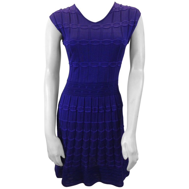 Missoni Purple Knit Dress For Sale at 1stDibs