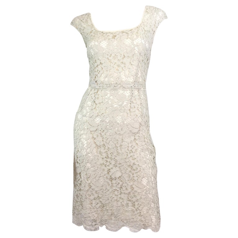 Dolce and Gabbana Lace Overlay Dress at 1stDibs
