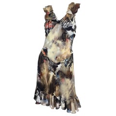 John Galliano I’m A King Silk Slip Dress