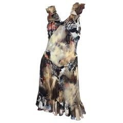 John Galliano I’m A King Silk Slip Dress 