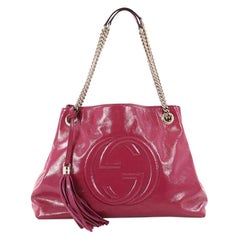 Gucci Soho Chain Strap Shoulder Bag Patent Medium