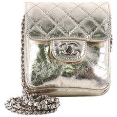 Chanel Wallet on Chain Flap Bag Quilted Metallic Calfskin Mini 