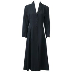 Agnes B Lightweight Black Wool Coat