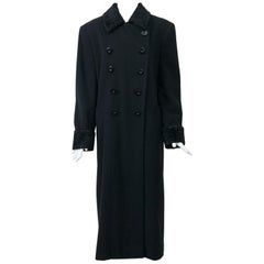 Dior Black 1980s Coat