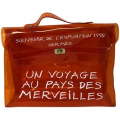 Hermes Vintage Kelly Souvenir De L'Exposition Transparent Bag