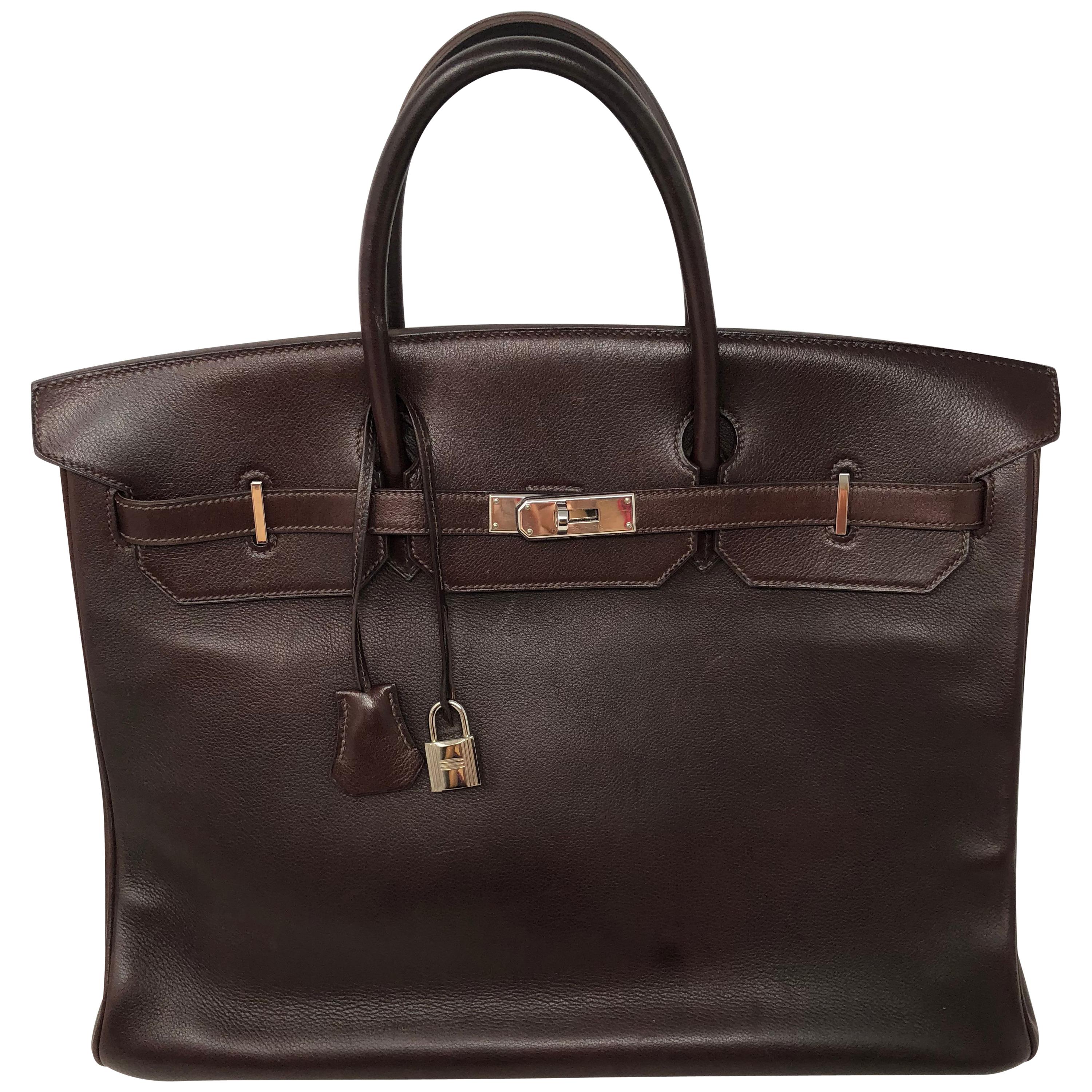 Hermes Rouge Palladium Hardware Birkin 40 Bag