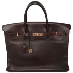 Hermes Rouge Palladium Hardware Birkin 40 Bag