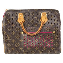 Louis Vuitton Limited Edition Perforated Fuchsia Speedy Bag