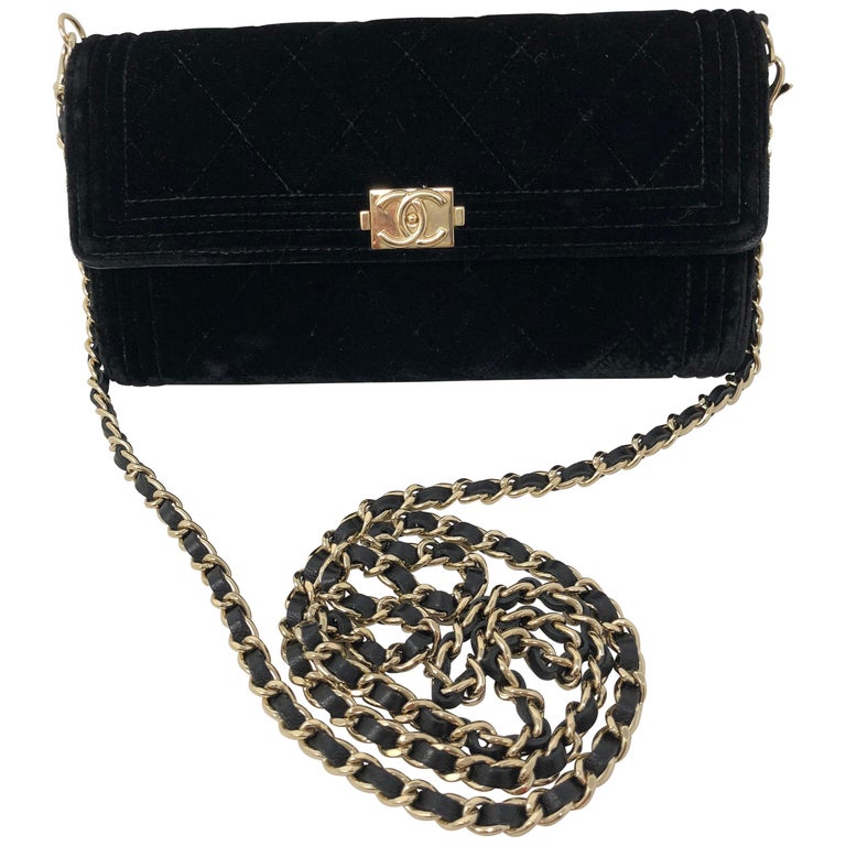 Chanel Black Velvet Crossbody Bag at 1stDibs chanel velvet crossbody