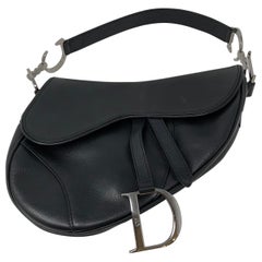 Christian Dior Black Saddle Bag