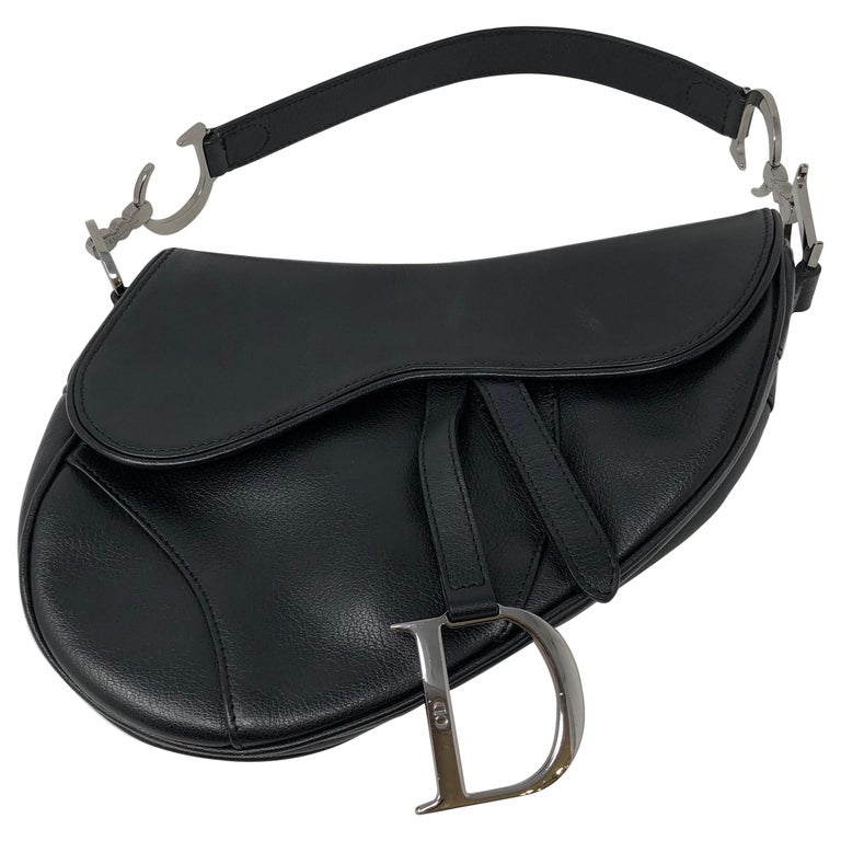Christian Dior Black Saddle Bag at 1stDibs