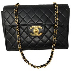 Chanel Black Jumbo Vintage Single Flap Bag