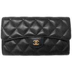 Chanel Caviar Leather Black Wallet 