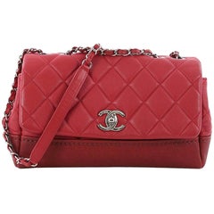 Chanel Bi Coco Flap Bag Quilted Lambskin with Caviar Medium
