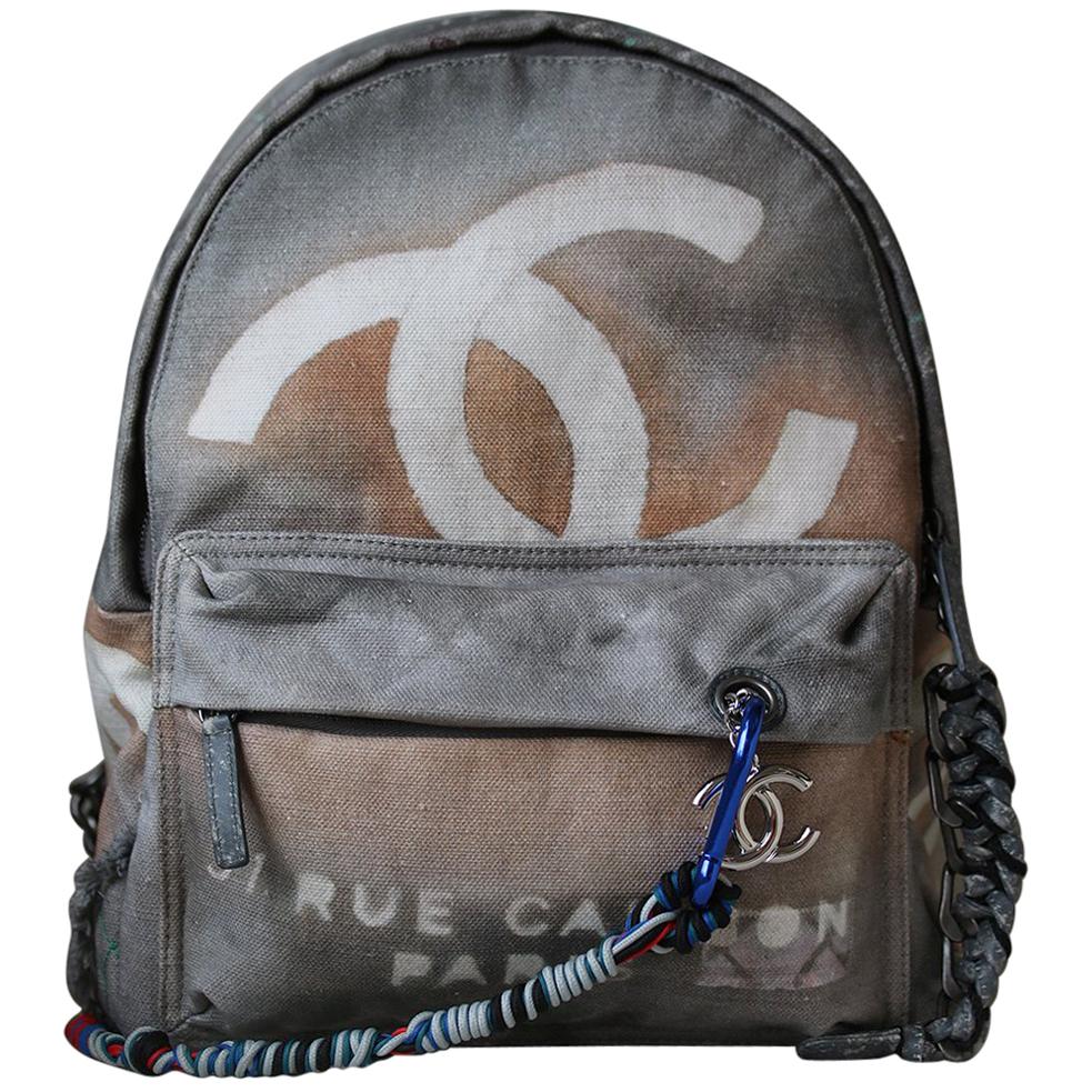 Chanel Canvas Graffiti Backpack at 1stDibs  chanel graffiti backpack,  chanel graffiti backpack for sale, chanel backpack canvas graffiti