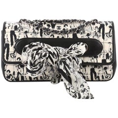 Chanel Limited Edition Scarf Flap Bag Printed Silk and Leather Medium