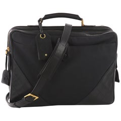 Chanel Vintage Diamond Stitch Weekender Nylon with Quilted Lambskin Large