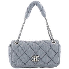 Chanel Bubble Flap Bag Quilted Nylon Medium