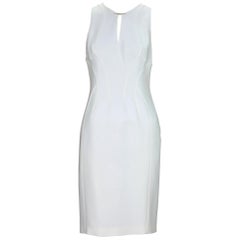 New Versace White Silk Cocktail Dress with Swarovski Crystals It 40 -US 6