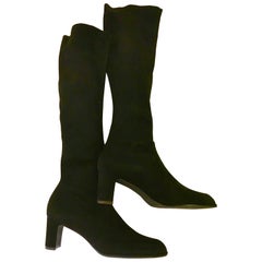 Used Stuart Weitzman Over-the-knee Black Suede Boots 