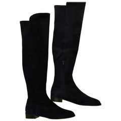 Used Stuart Weitzman Blue Suede Over-the-knee Boots 
