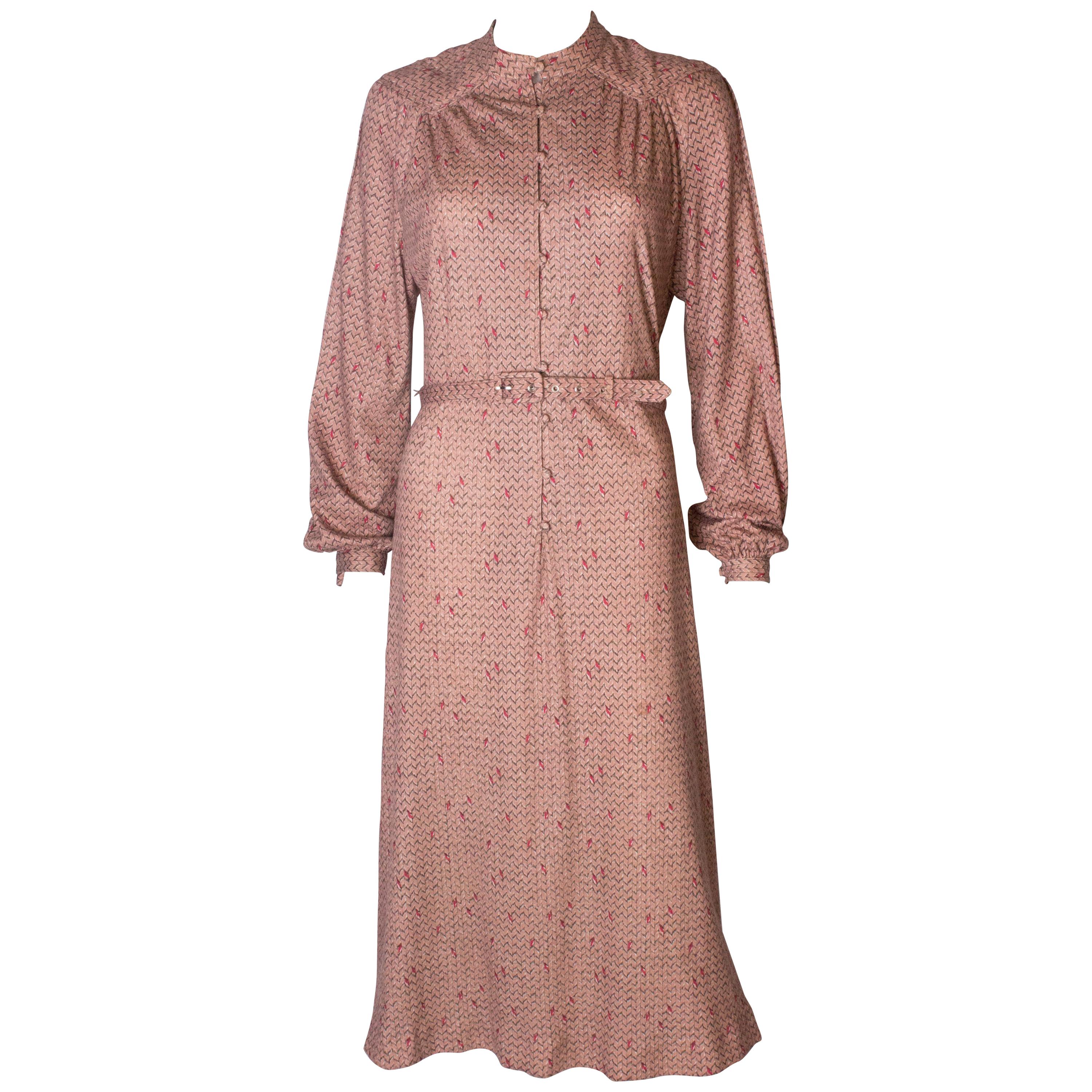 Vintage Jerseymasters Print Dress For Sale