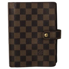 Used Louis Vuitton Damier Ebene Agenda MM Planner