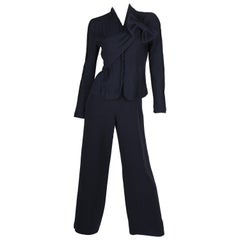 Used Giorgio Armani 2-pcs Suit Top 
Pants - dark blue
