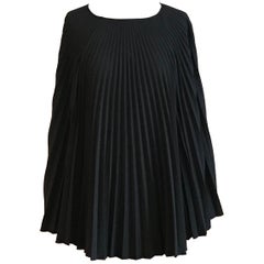 Maison Martin Margiela Black Pleated Cape Top Blouse