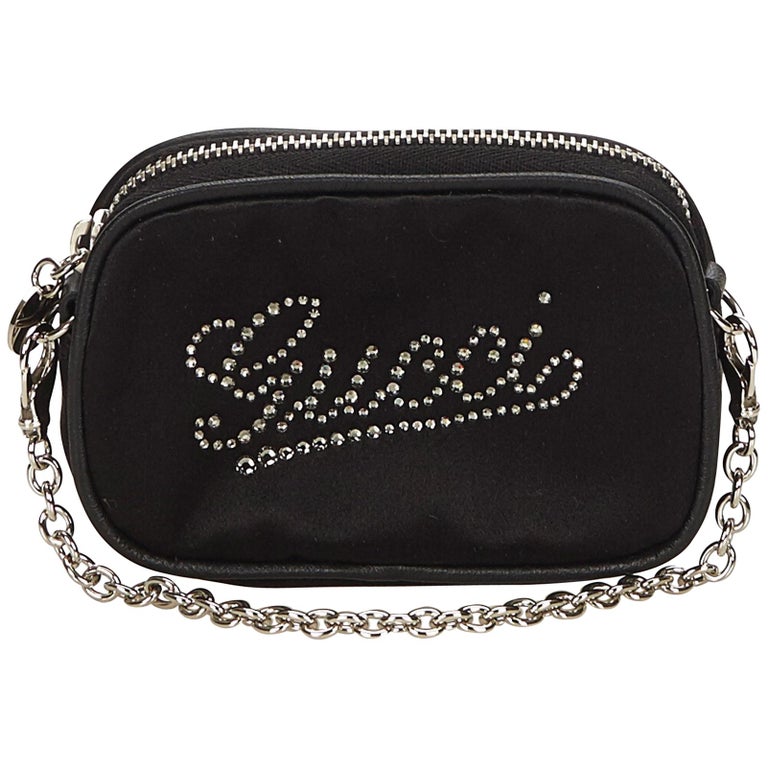 Gucci Black Satin Pouch at 1stdibs