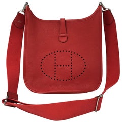 Hermes Evelyne GM Coral/Red Crossbody