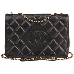 Chanel Black Quilted Lambskin Diamond CC Flap Bag, 2014 