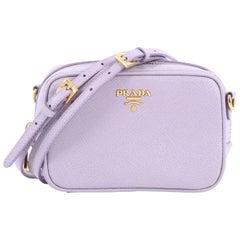 Used Prada Zip Crossbody Bag Saffiano Leather Mini