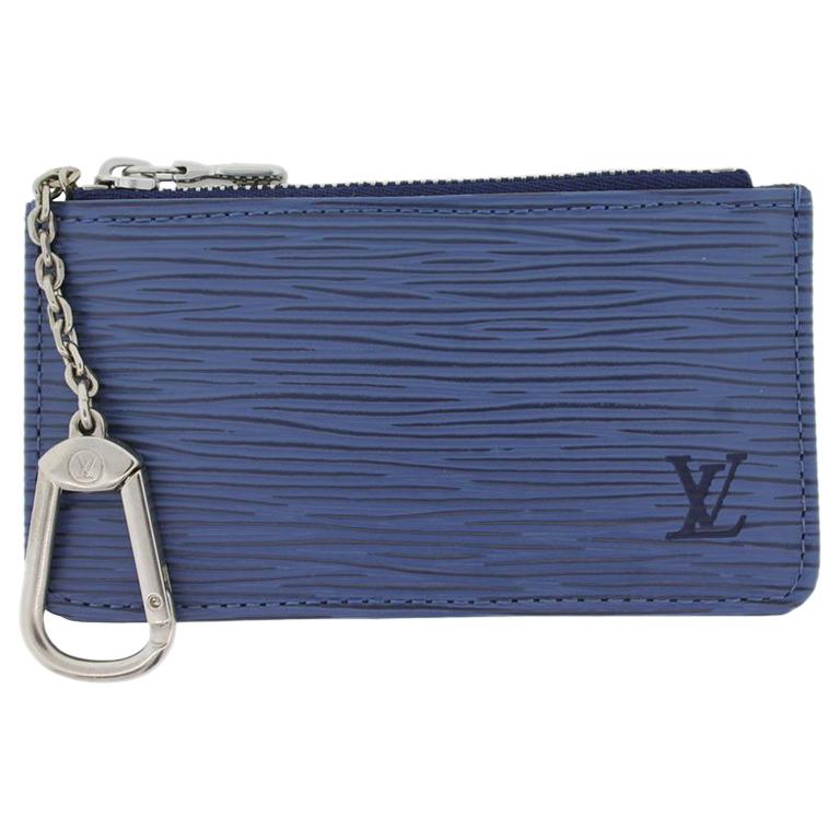 Louis Vuitton Blue Epi Key Pouch in Box with Dust Bag at 1stDibs