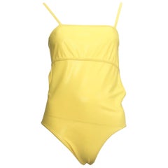 Herve Leger Yellow Swimsuit Size 8.