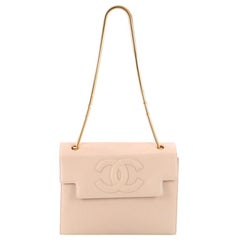 Chanel Vintage CC Box Flap Bag Leather Medium