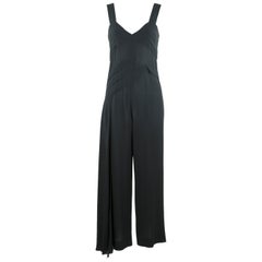 Chanel Black Sleeveless Silk Jumpsuit - Size FR 36/38