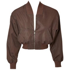 Vintage Hermes Silk Bomber Jacket