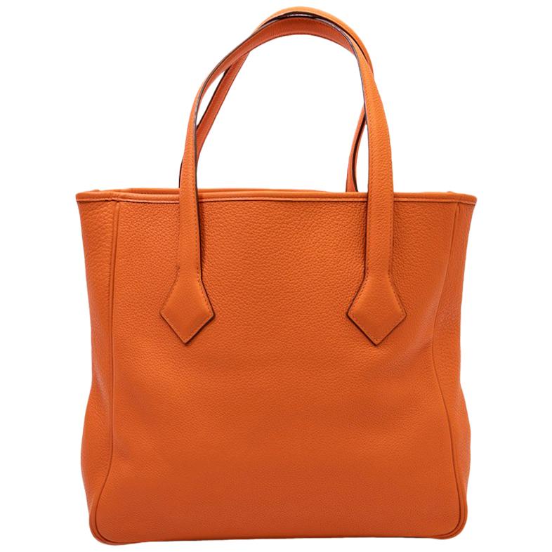 HERMES Bag in Orange Clémence Taurillon Leather