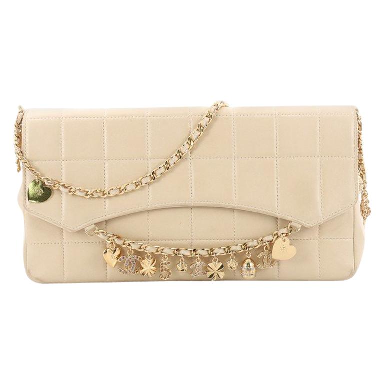 Chanel Vintage Chocolate Bar Lucky Charms Chain Flap Bag Quilted Lambskin  at 1stDibs